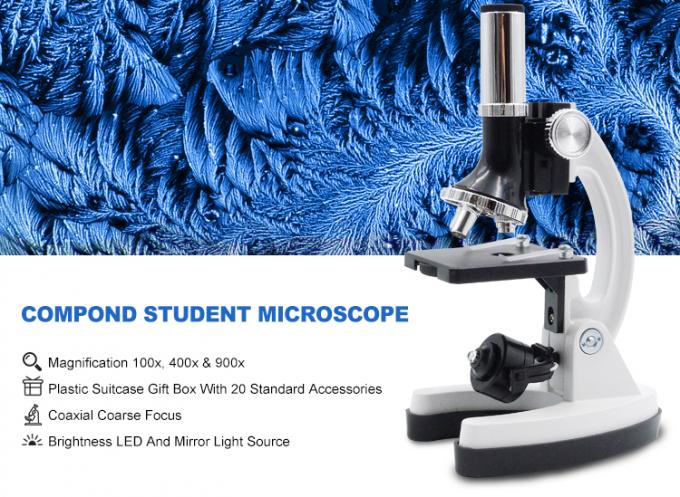 Zestaw upominkowy mikroskopu biologicznego metalu